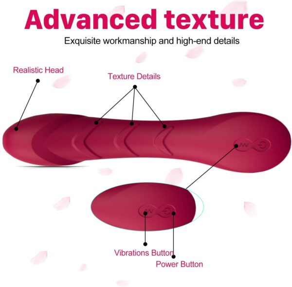 G Spot Vibrator with 12 Vibration Modes Vagina Clitoris Anal Stimulator Vibrating Dildo for Women Clitoral Stimulation Adult Sex Toys for Women Couples, Realistic Dildo Vibrator for Female